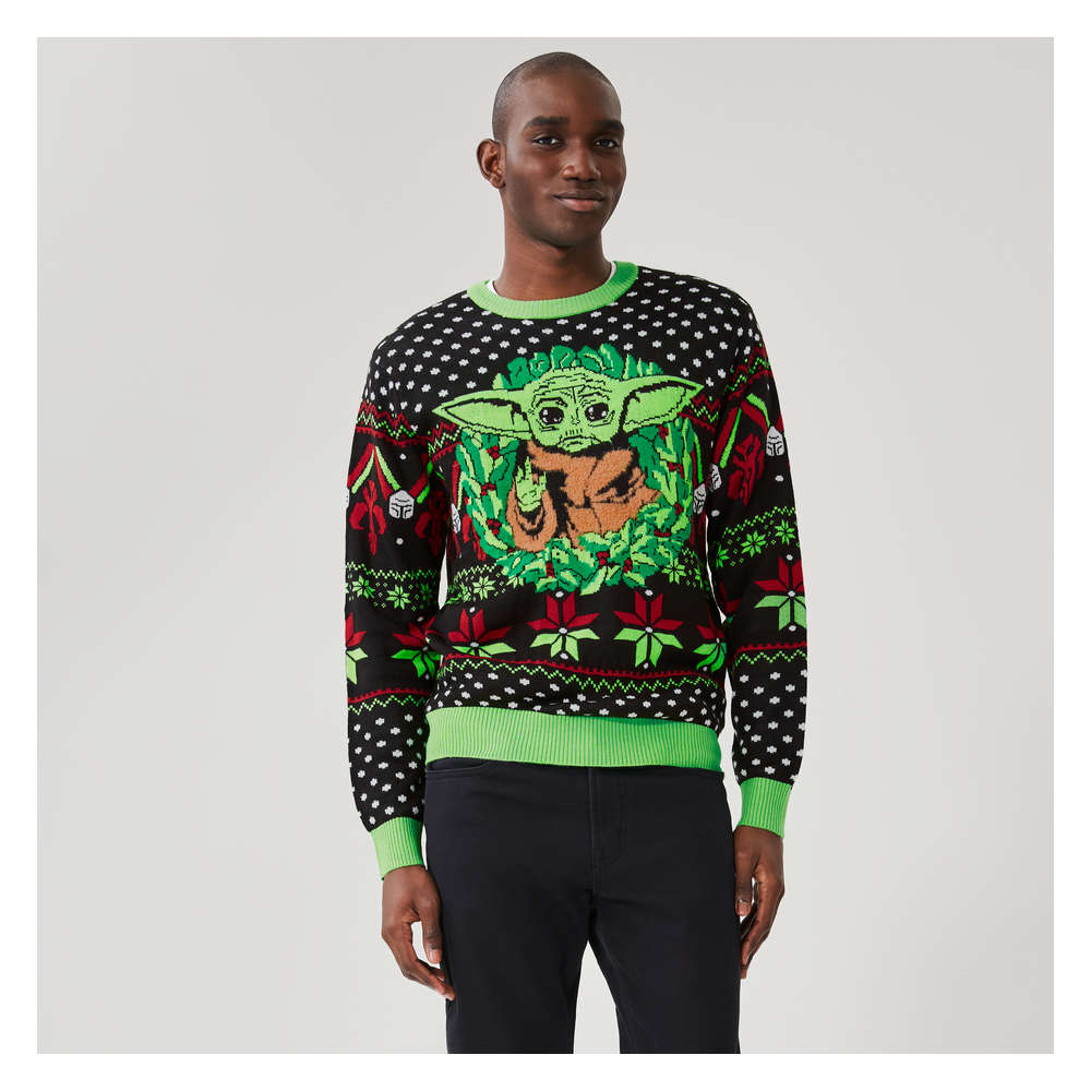 Baby yoda sweater mens sale