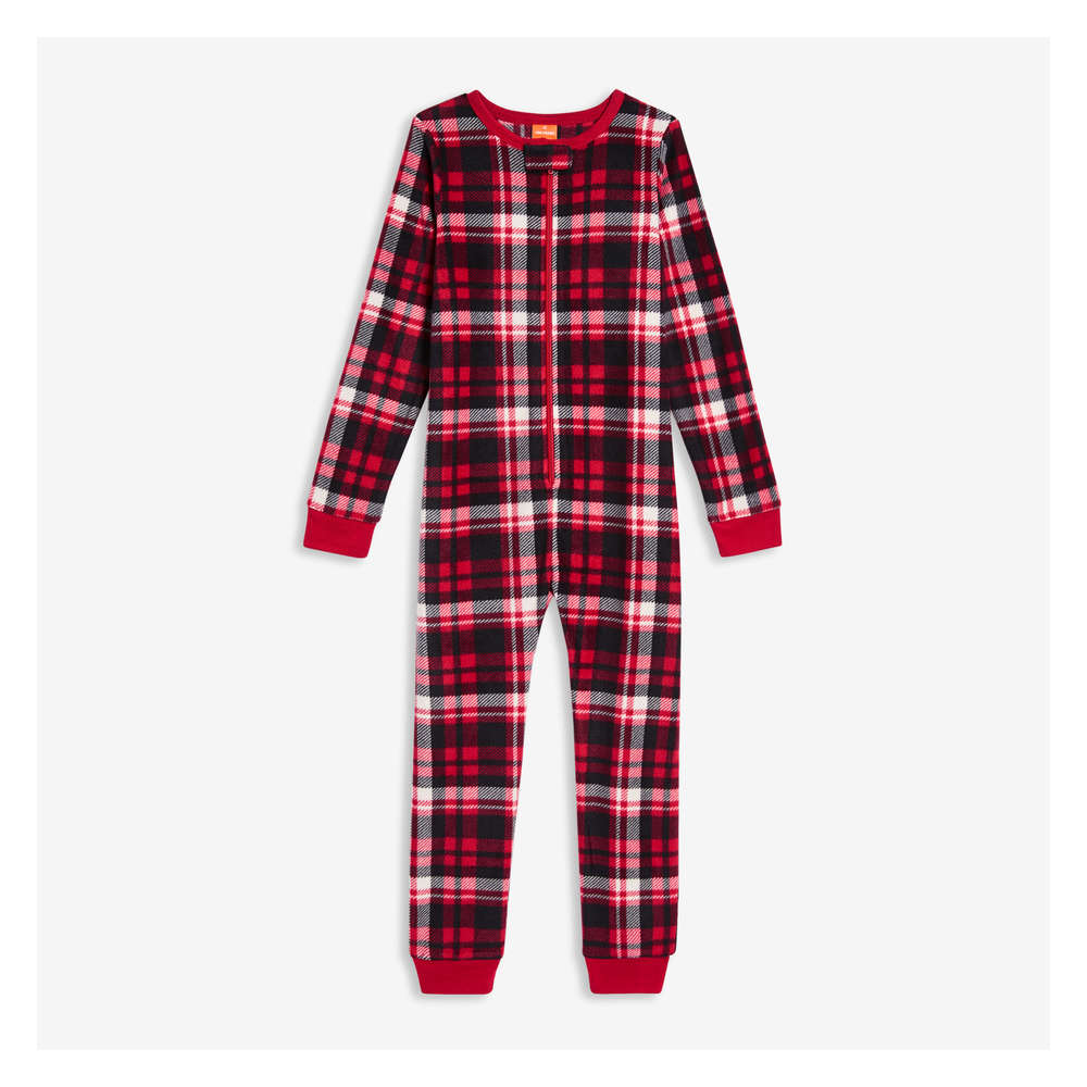 red plaid jumpsuit