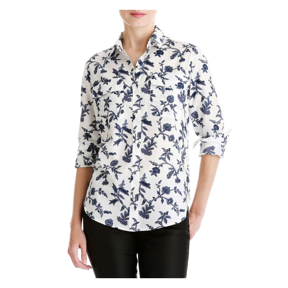 womens floral button down shirt