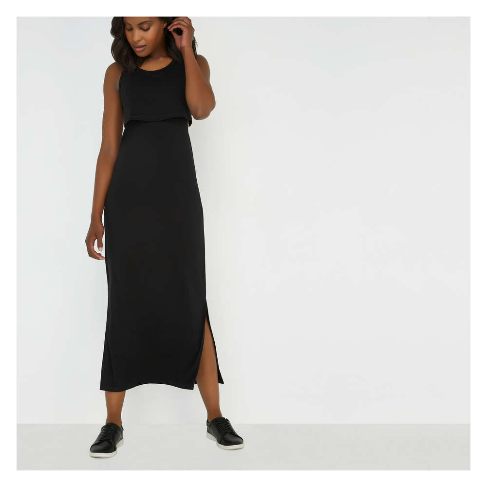 black double layer dress