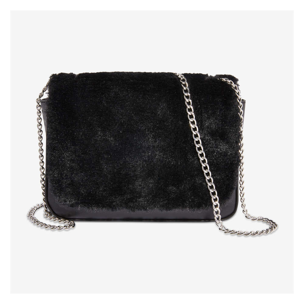 faux fur chain bag