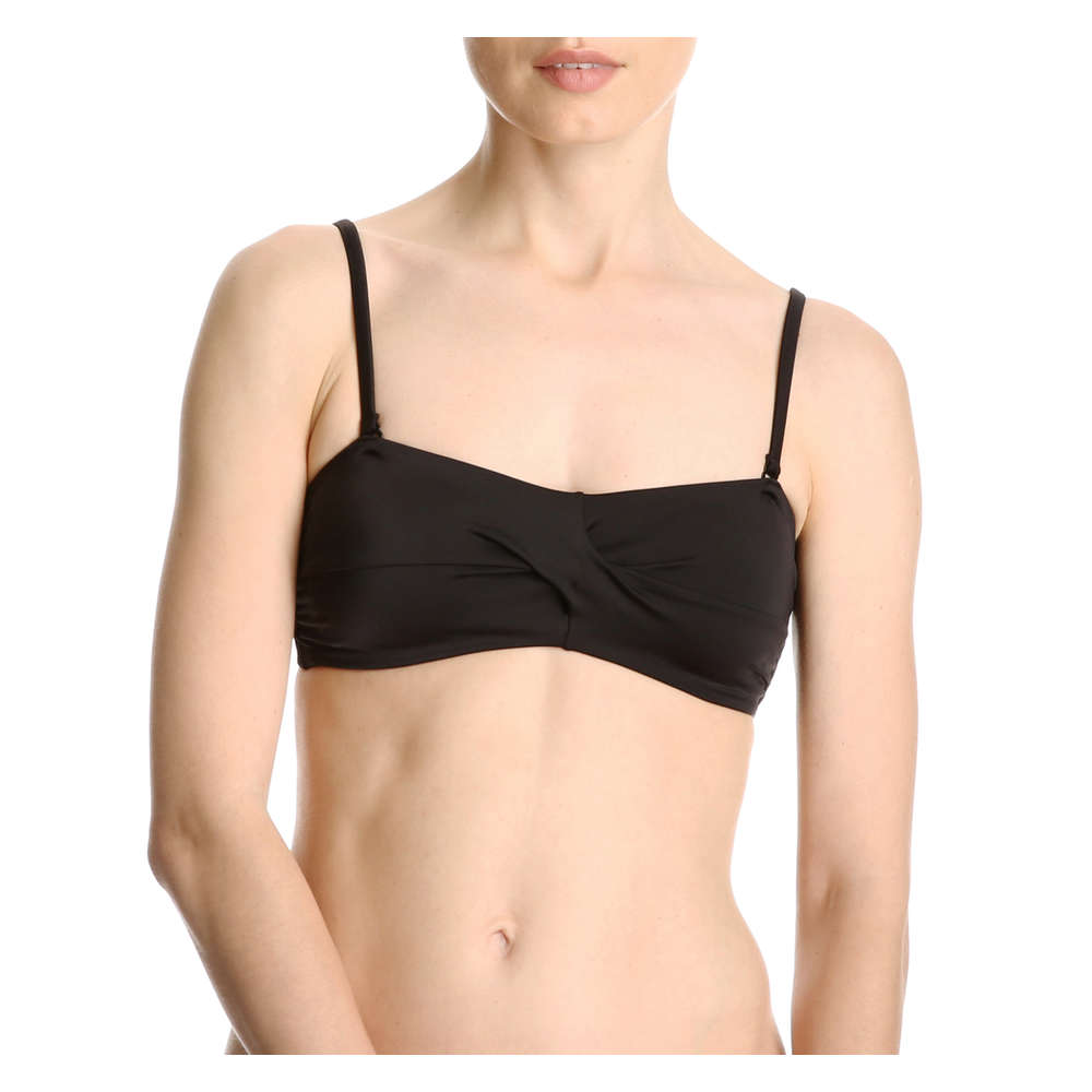 black twist bikini top