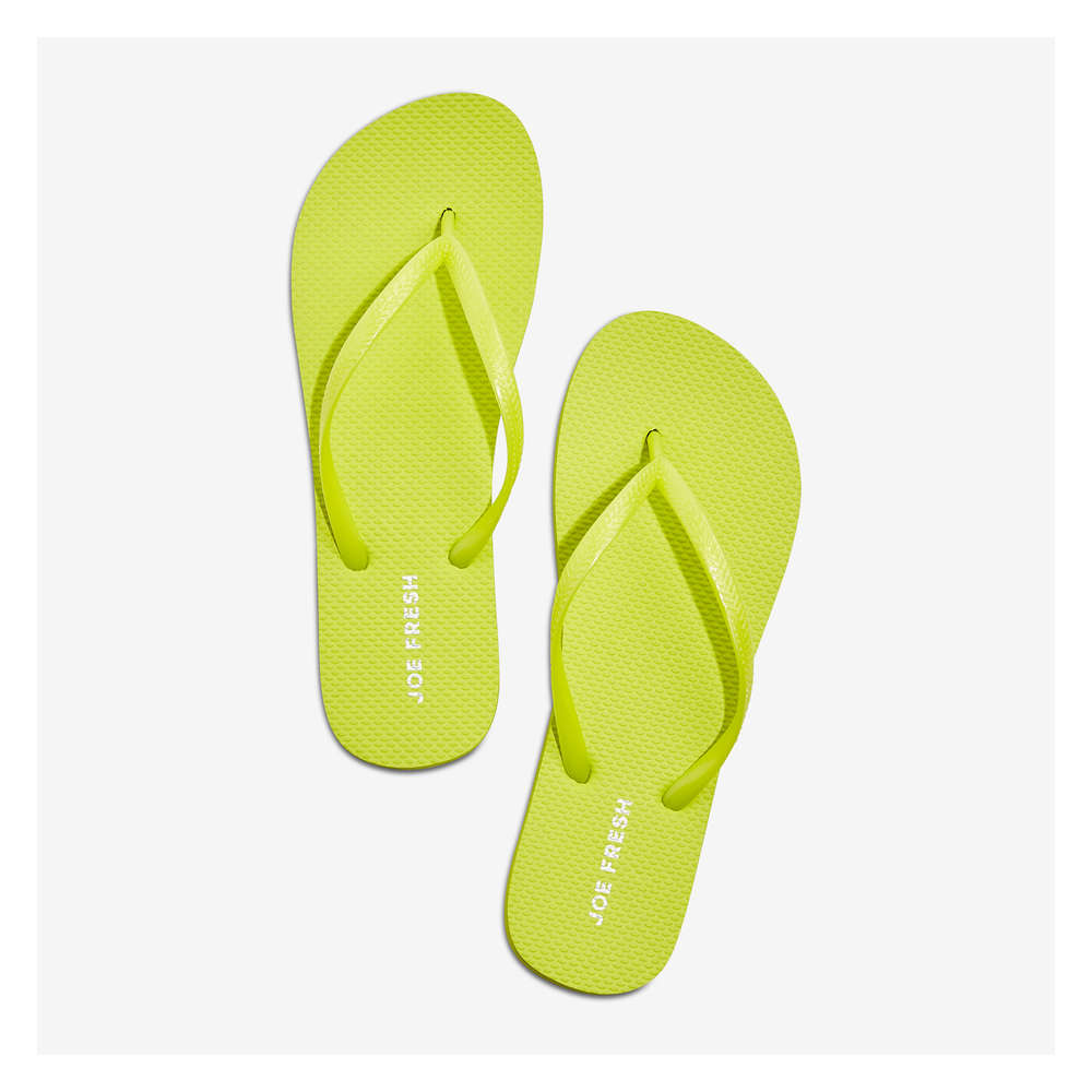 neon green flip flops