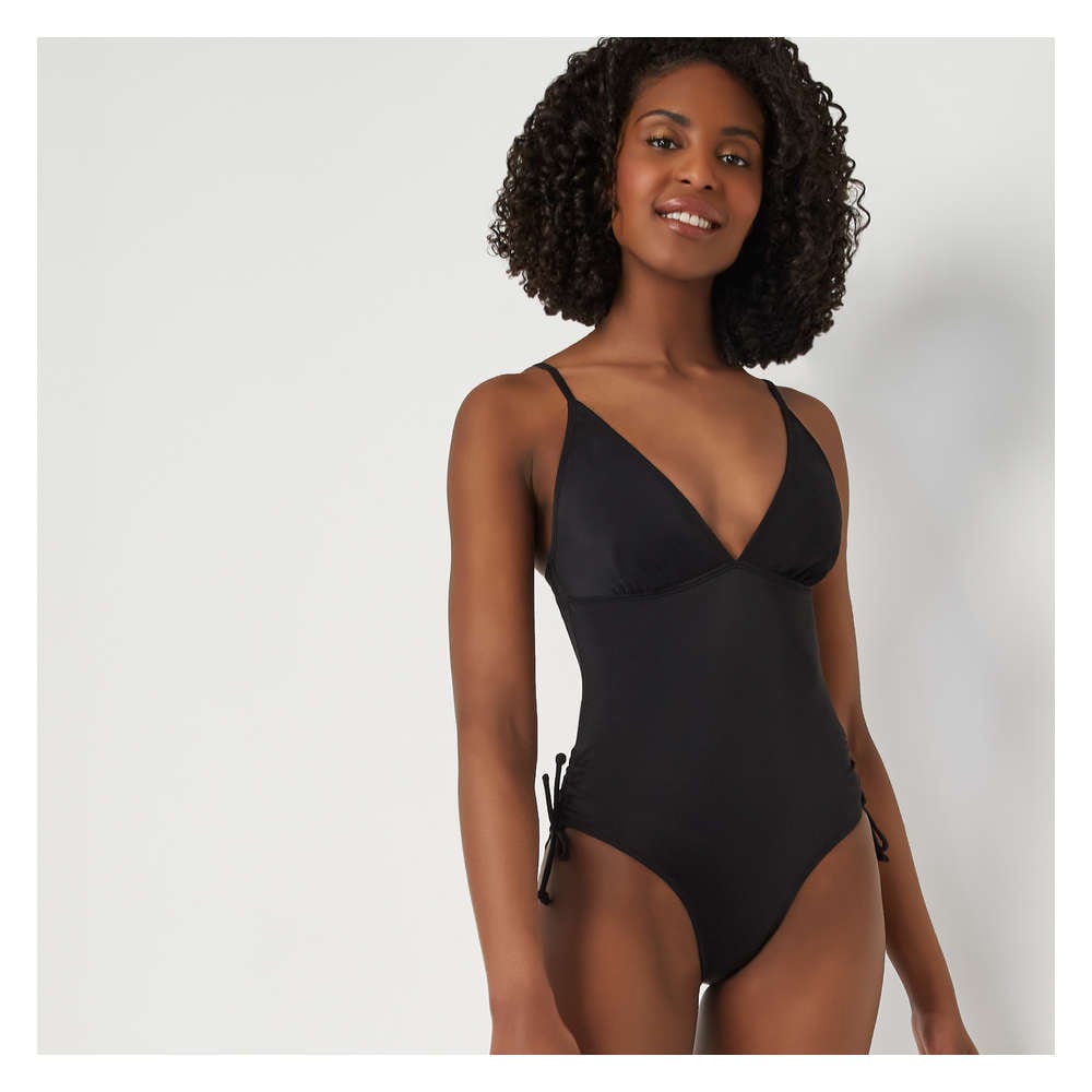 one piece side tie swimsuit