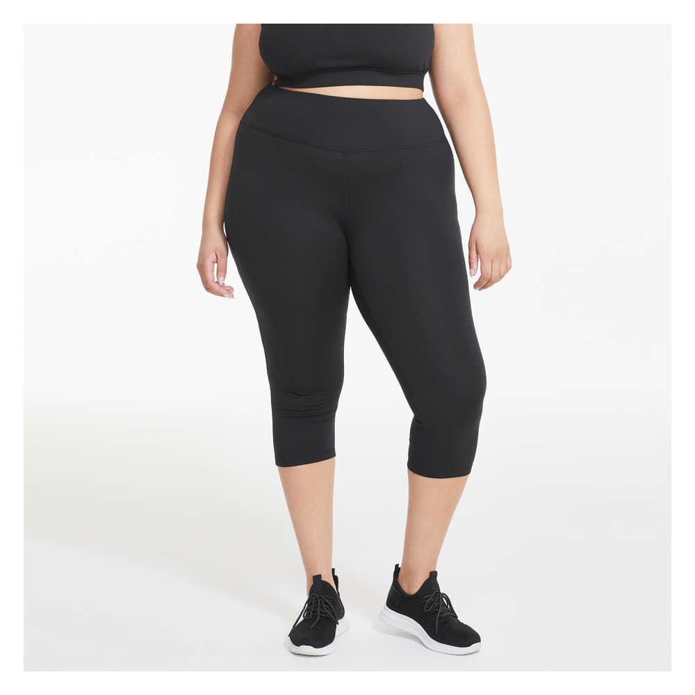 Women's Seamless Nylon Workout Active Solid Plain Capri One Size Leggings ( Black 3Packs) 
